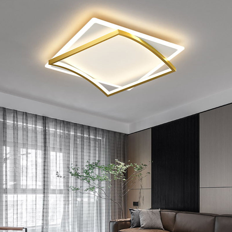 Modern Minimalist Geometric Flush Mount Led Ceiling Light For Bedrooms