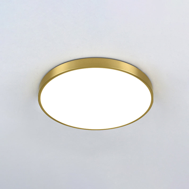 Modern Gold Metal Led Flush Mount Ceiling Lamp For Bedroom Lighting / 8