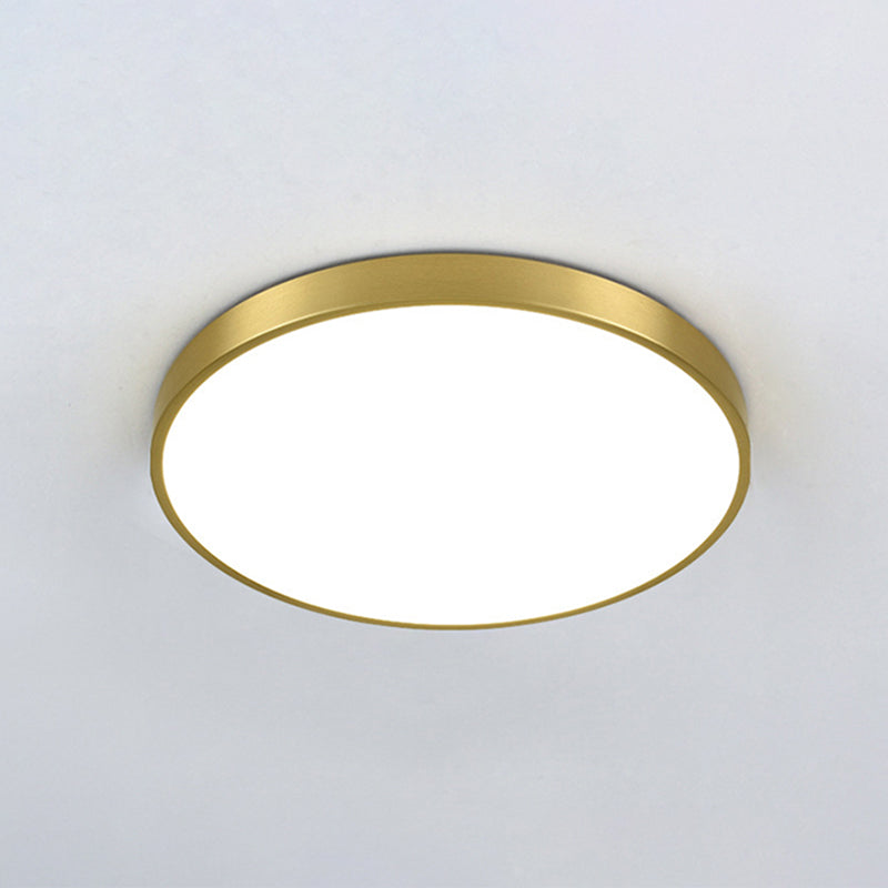 Modern Gold Metal Led Flush Mount Ceiling Lamp For Bedroom Lighting / 16