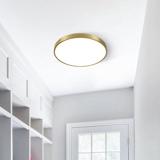 Modern Gold Metal Led Flush Mount Ceiling Lamp For Bedroom Lighting