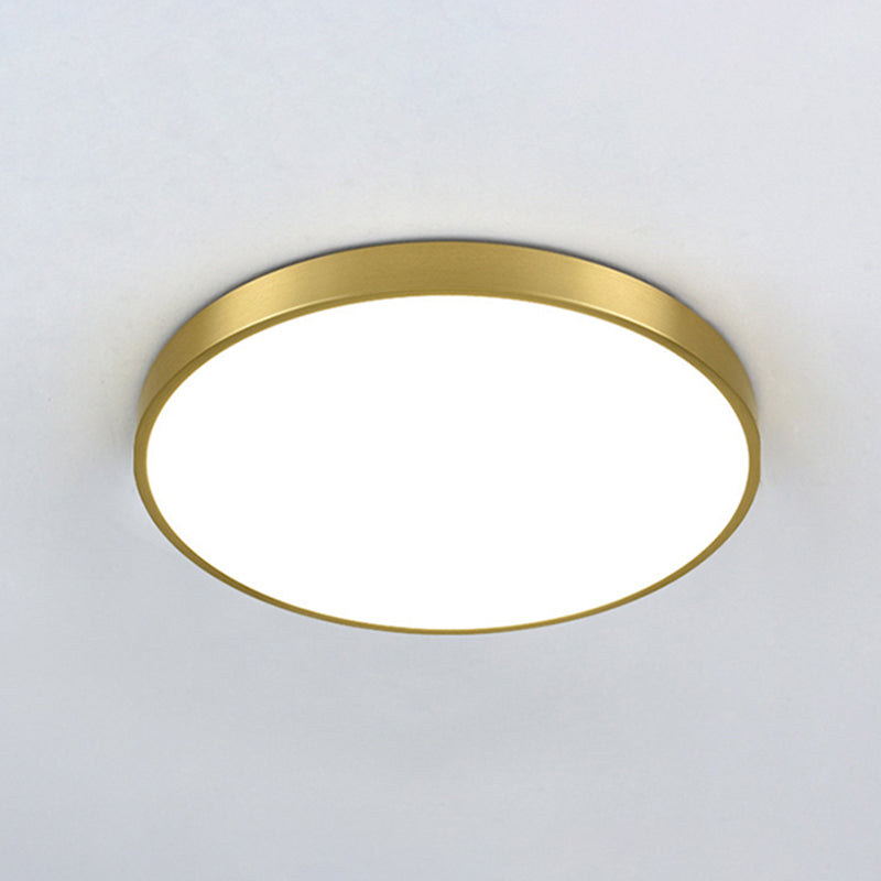 Modern Gold Metal Led Flush Mount Ceiling Lamp For Bedroom Lighting / 20