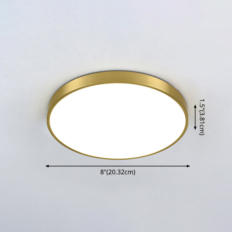 Modern Gold Metal Led Flush Mount Ceiling Lamp For Bedroom Lighting