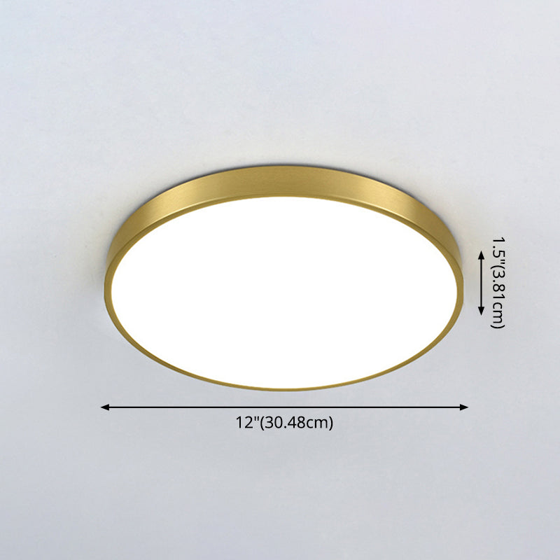 Modern Gold Metal Led Flush Mount Ceiling Lamp For Bedroom Lighting