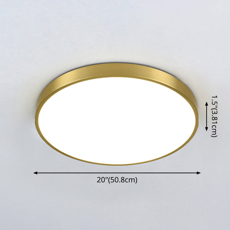 Modern Gold Metal Led Flush Mount Ceiling Lamp For Bedroom Lighting