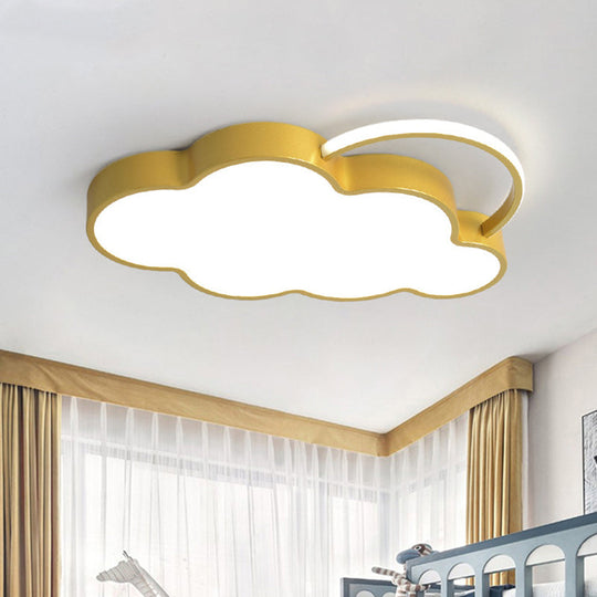 Cloud-Shaped Nordic Led Flush Mount For Kids Bedroom