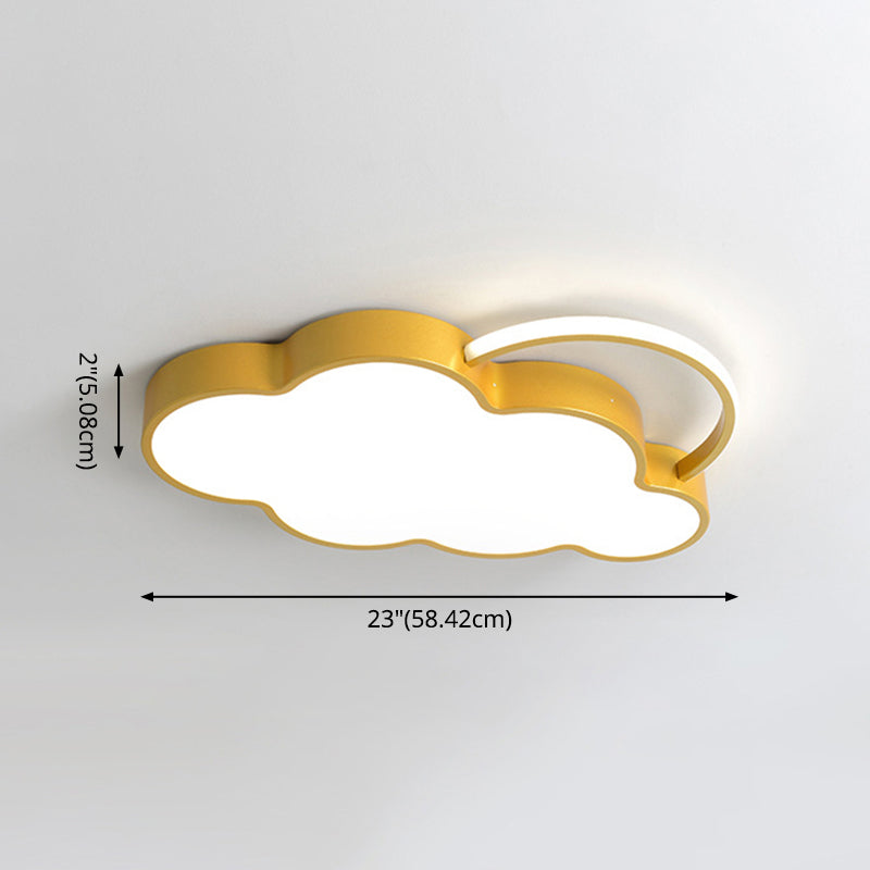 Cloud-Shaped Nordic Led Flush Mount For Kids Bedroom