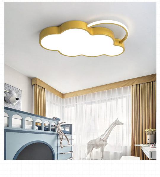 Cloud-Shaped Nordic Led Flush Mount For Kids Bedroom