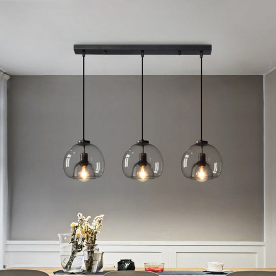 Minimalist Black Glass Pendant Light For Modern Dining Rooms