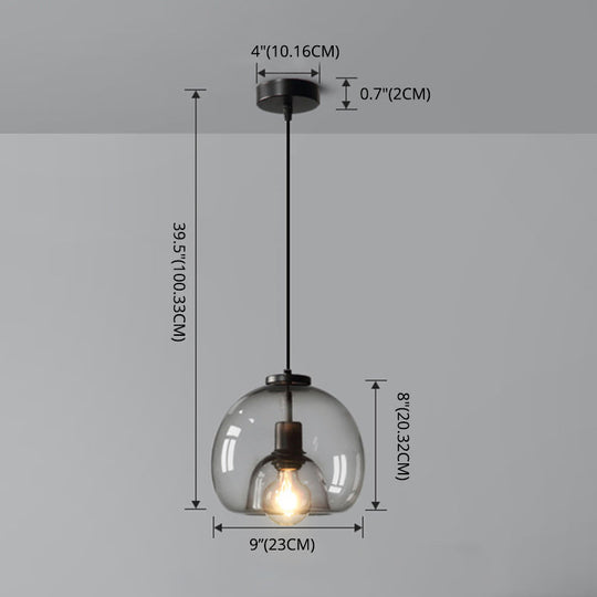 Minimalist Black Glass Pendant Light For Modern Dining Rooms