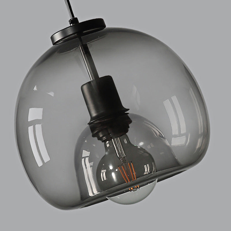 Minimalist Black Glass Pendant Light For Modern Dining Rooms