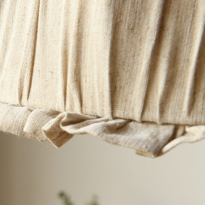 Nordic Style Burlap Shade Pendant Lamp With 1 Light - Perfect For Bedroom And Dining Room