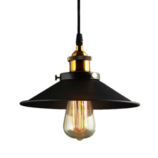 Black Industrial Wrought Iron Hanging Pendant Light For Barn Farmhouse & Porch / 9