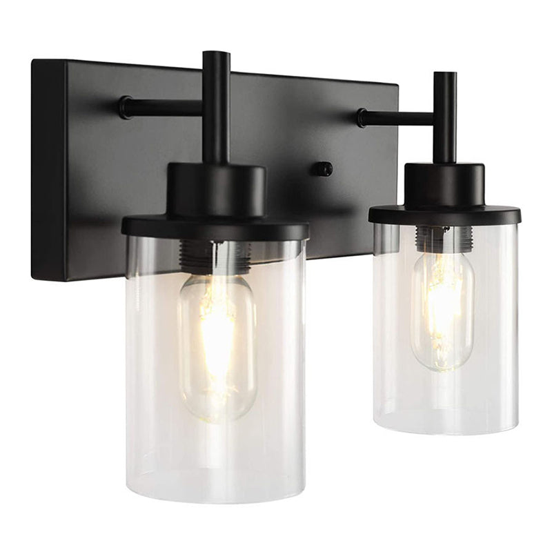 Bathroom Vanity Wall Light Fixture - American Style Metal Industrial Mirror Lights 2 / Black