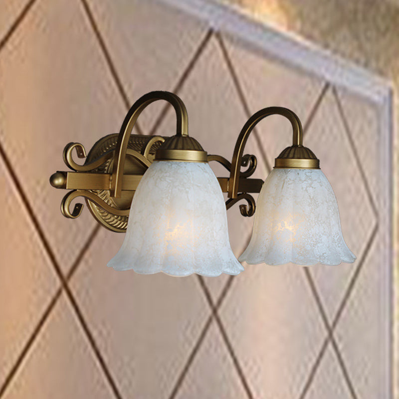 Bronze Vanity Wall Light Fixtures | Down Lighting Mounted Mirror Front