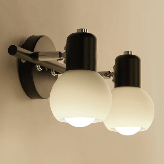 Frosted Glass Wall Lights For Bathroom Vanity With American Design - Ideal Wash Basin