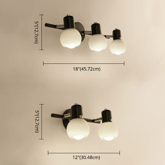 Frosted Glass Wall Lights For Bathroom Vanity With American Design - Ideal Wash Basin