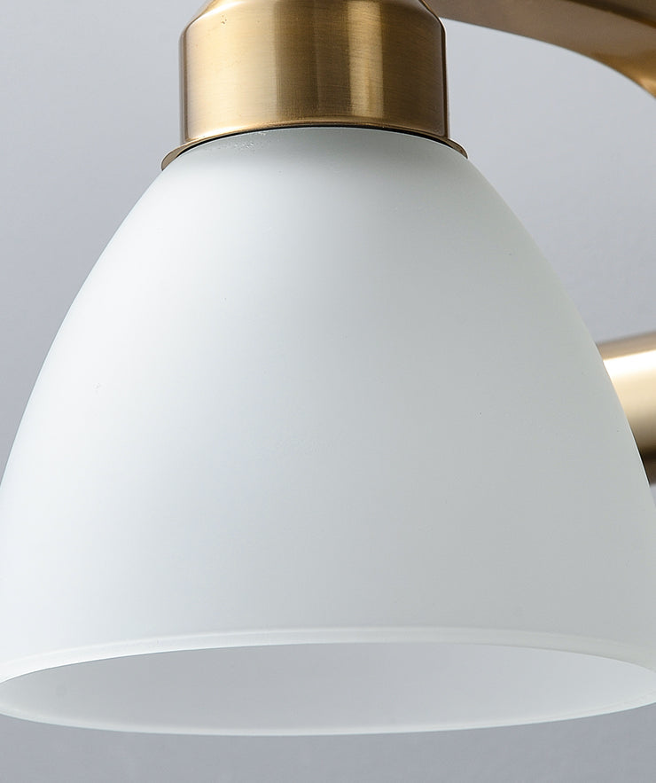 Brass Led Vanity Lighting For Makeup In Frosted Glass - American Bathroom Fixture