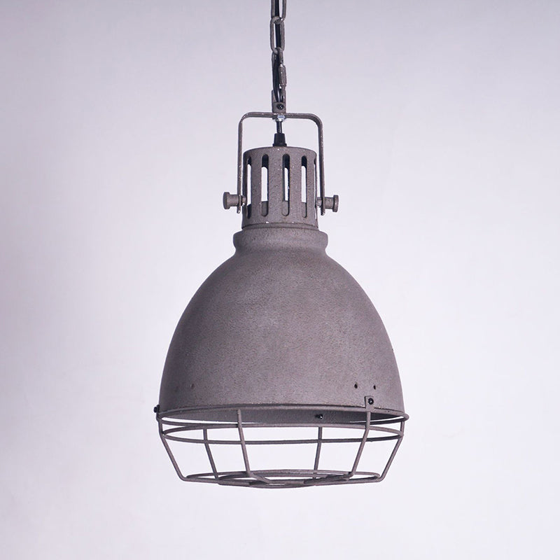 Retro Industrial Metal Hanging Bowl Light Kit With Chain For Restaurants