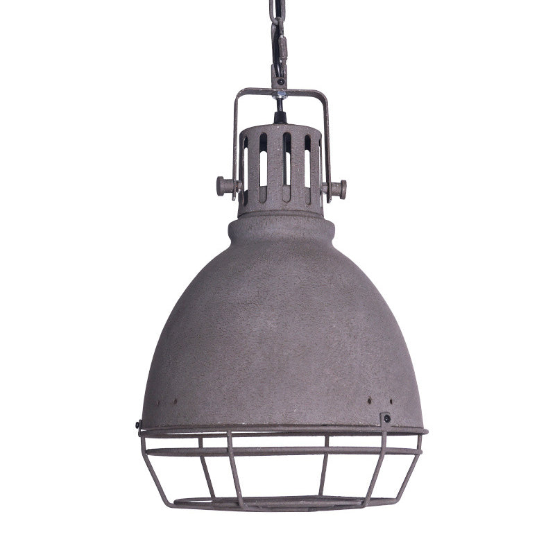 Retro Industrial Metal Hanging Bowl Light Kit With Chain For Restaurants