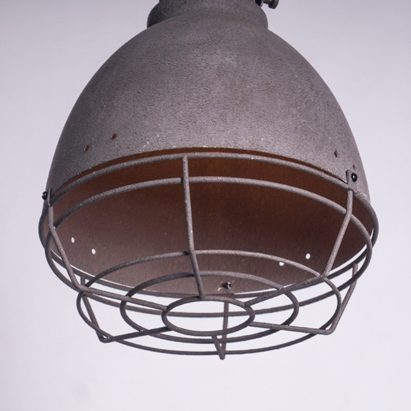 Retro Industrial Metal Hanging Bowl Light Kit With Chain For Restaurants