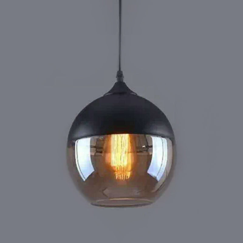 1 Light Pendant Lighting Retro Industrial Style Glass Pendant Ceiling Lights for Restaurant