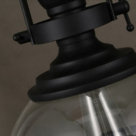 Dome Ceiling Pendant Light: Industrial Glass Hanging Lamp For Coffee Shop