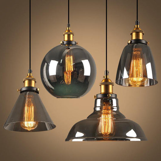 Nordic Industrial Mirrored Glass Pendant Ceiling Light With 1 Hanging