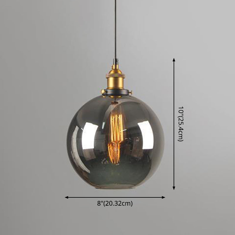 Nordic Industrial Mirrored Glass Pendant Ceiling Light With 1 Hanging