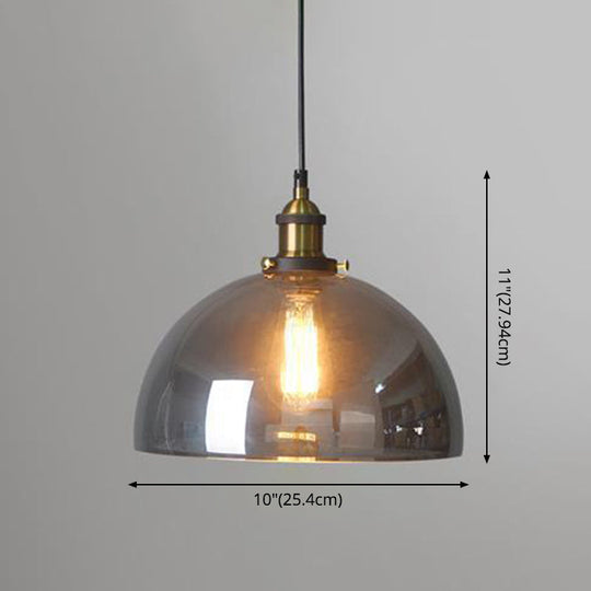 Nordic Industrial Mirrored Glass Pendant Ceiling Light With 1 Hanging