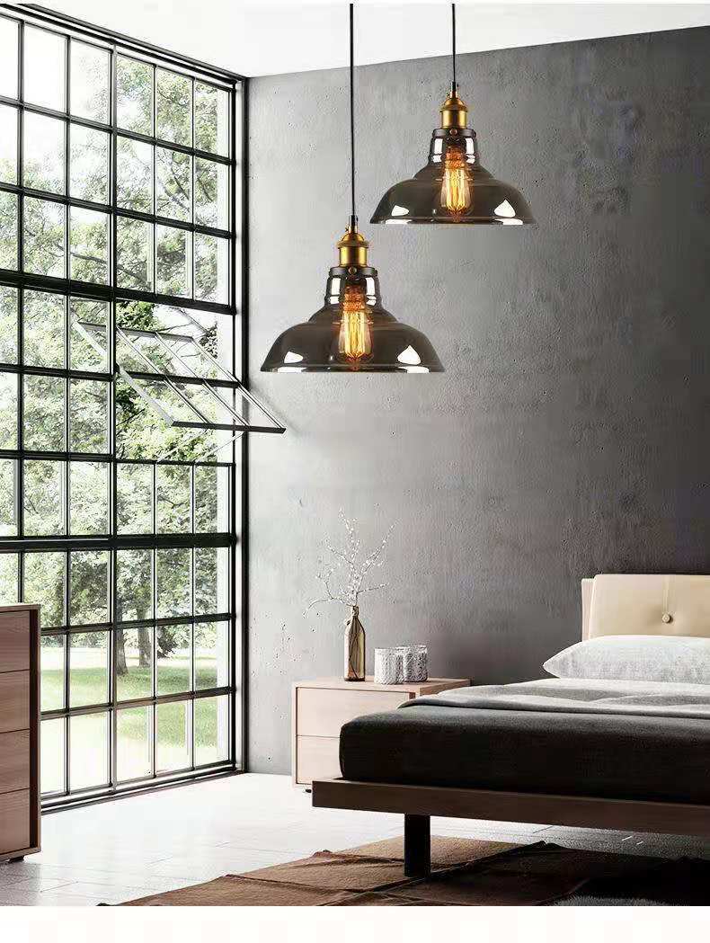 Nordic Industrial Mirrored Glass Pendant Ceiling Light With 1 Hanging