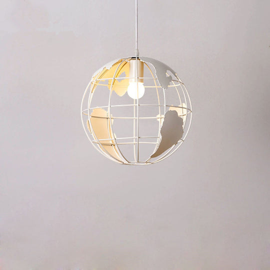 Retro Industrial Metal Globe Pendant Light Fixture - Perfect For Bars