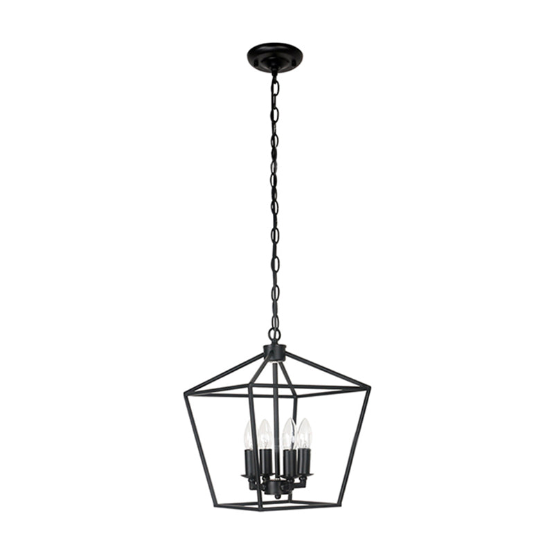 Retro Industrial Style 4-Light Geometric Multi-Pendant Metal Ceiling Lights - Ideal For Restaurants