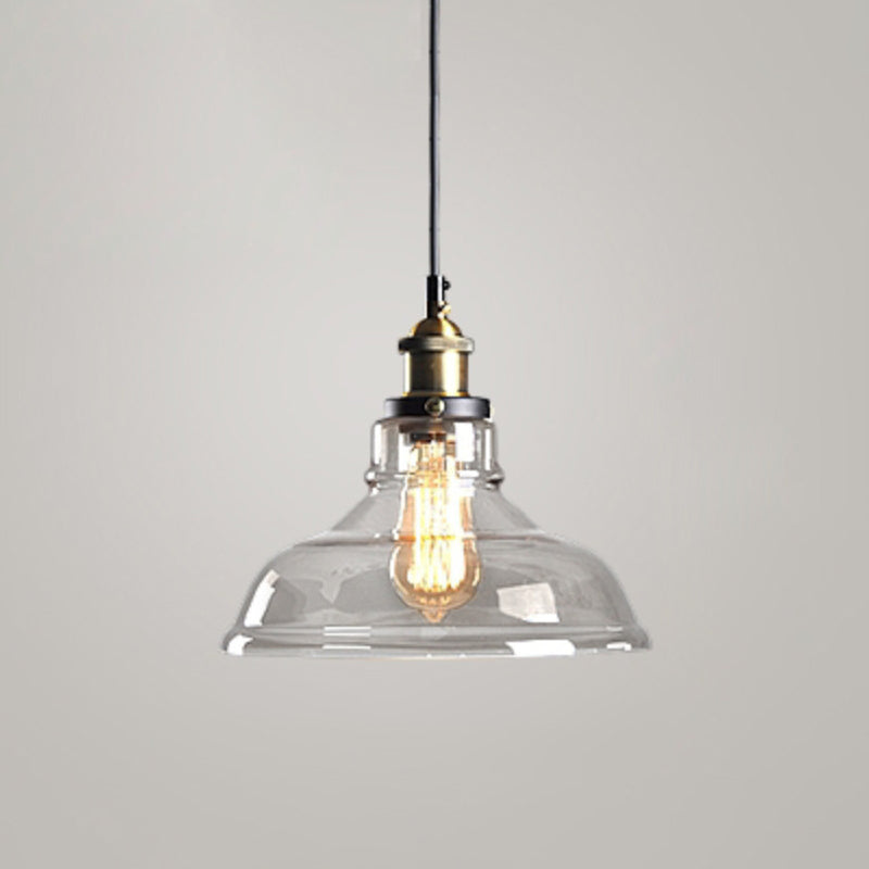 Retro Industrial Glass Pendant Lights For Bars - 1-Light Hanging Fixtures