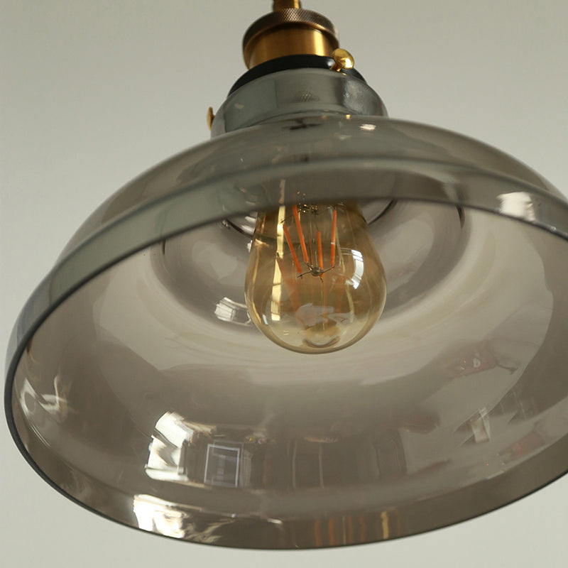 Retro Industrial Glass Pendant Lights For Bars - 1-Light Hanging Fixtures