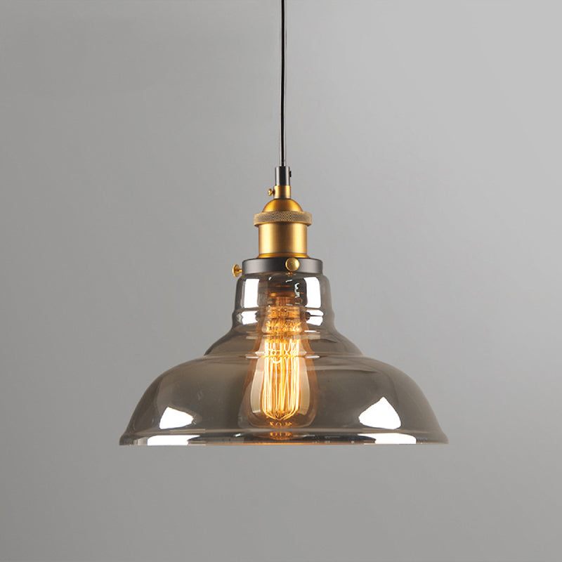 Retro Industrial Glass Pendant Lights For Bars - 1-Light Hanging Fixtures