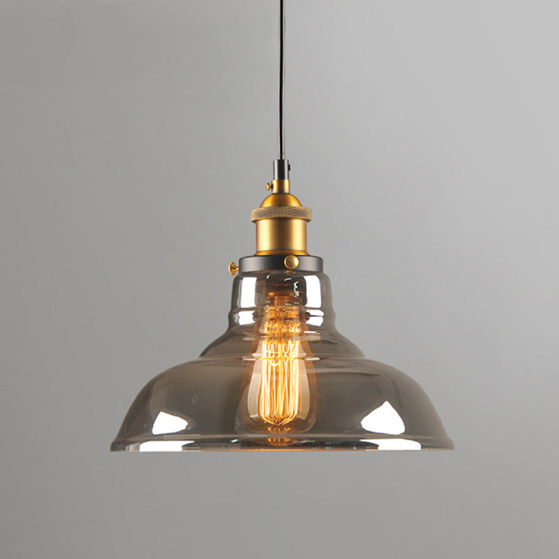 Retro Industrial Glass Pendant Lights For Bars - 1-Light Hanging Fixtures