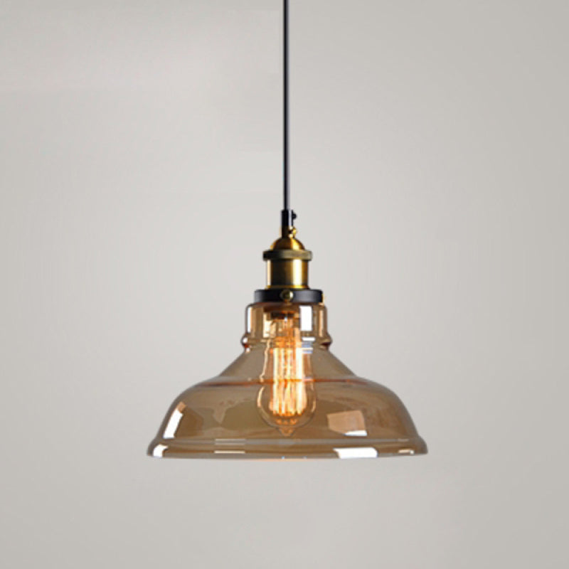 Retro Industrial Glass Pendant Lights For Bars - 1-Light Hanging Fixtures