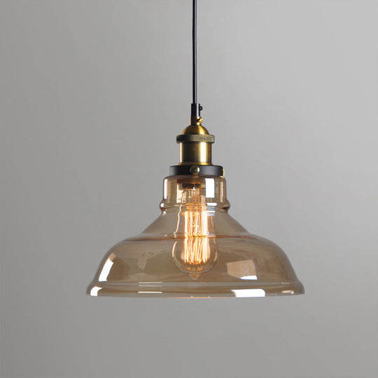 Retro Industrial Glass Pendant Lights For Bars - 1-Light Hanging Fixtures