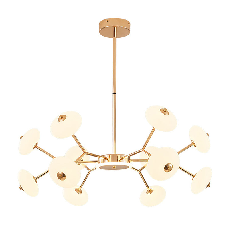 Minimalist Gold Bean Shaped Acrylic Led Chandelier For Bedroom Ceiling 12 /