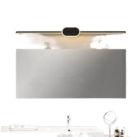 Modern Minimalist Metal Single Vanity Light - Linear Wall Fixture