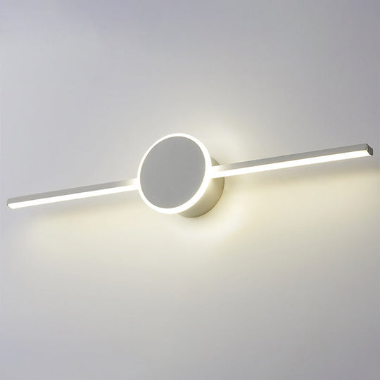 Modern Minimalist Metal Single Vanity Light - Linear Wall Fixture