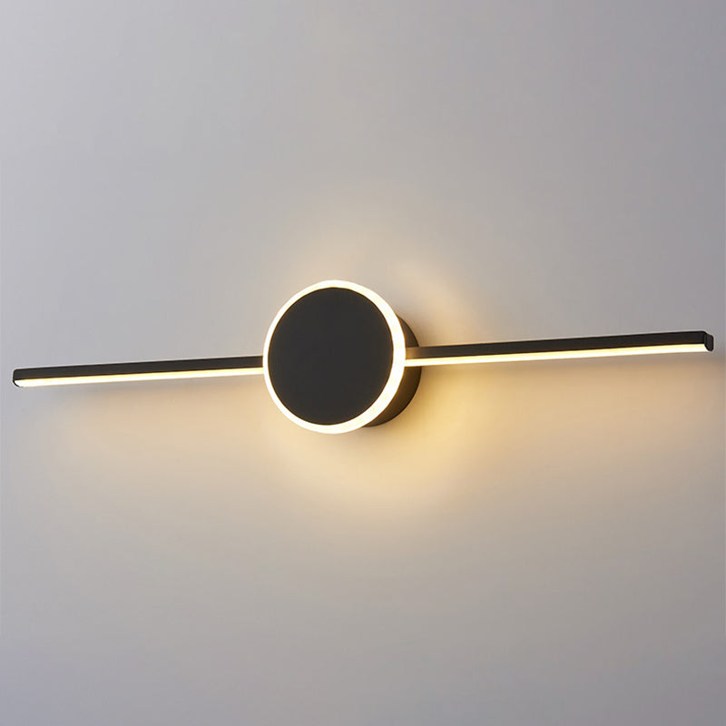 Modern Minimalist Metal Single Vanity Light - Linear Wall Fixture