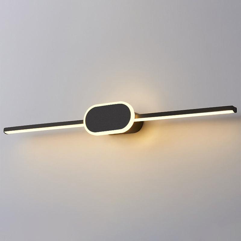 Modern Minimalist Metal Single Vanity Light - Linear Wall Fixture