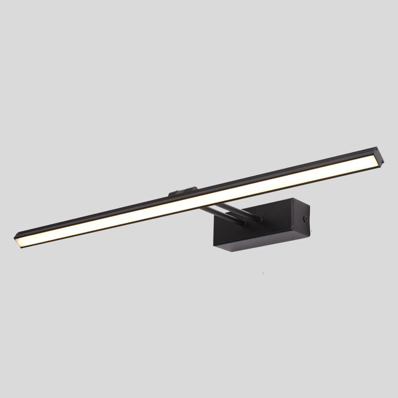 Modern Minimalist Metal Single Vanity Light&#X2014;Linear Style Black / 19.5 Warm