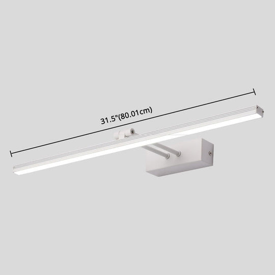 Modern Minimalist Metal Single Vanity Light&#X2014;Linear Style