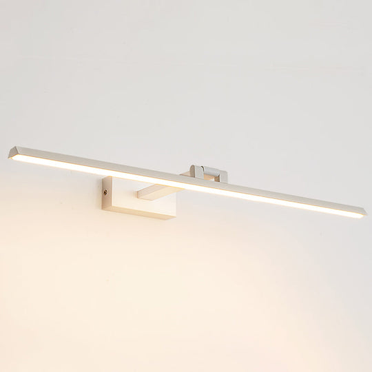 Minimalist Metal Led Vanity Light - Single Fixture Modern Style