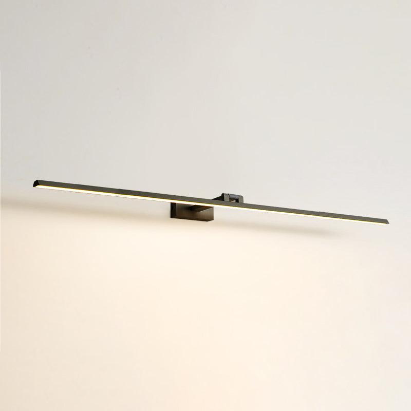 Minimalist Metal Led Vanity Light - Single Fixture Modern Style Black / 47 Natural