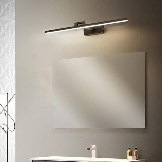 Minimalist Metal Led Vanity Light - Single Fixture Modern Style