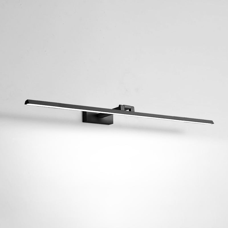 Minimalist Metal Led Vanity Light - Single Fixture Modern Style Black / 31.5 White