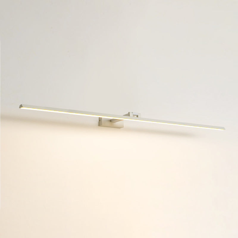 Minimalist Metal Led Vanity Light - Single Fixture Modern Style White / 47 Natural